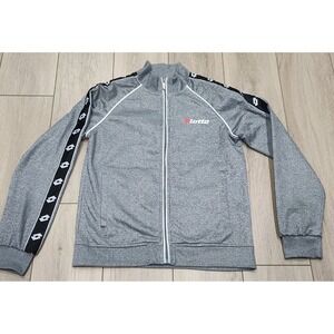 Lotto Mens Track Jacket Gray Full Zip Italian Sport Design Athletic Size M/L